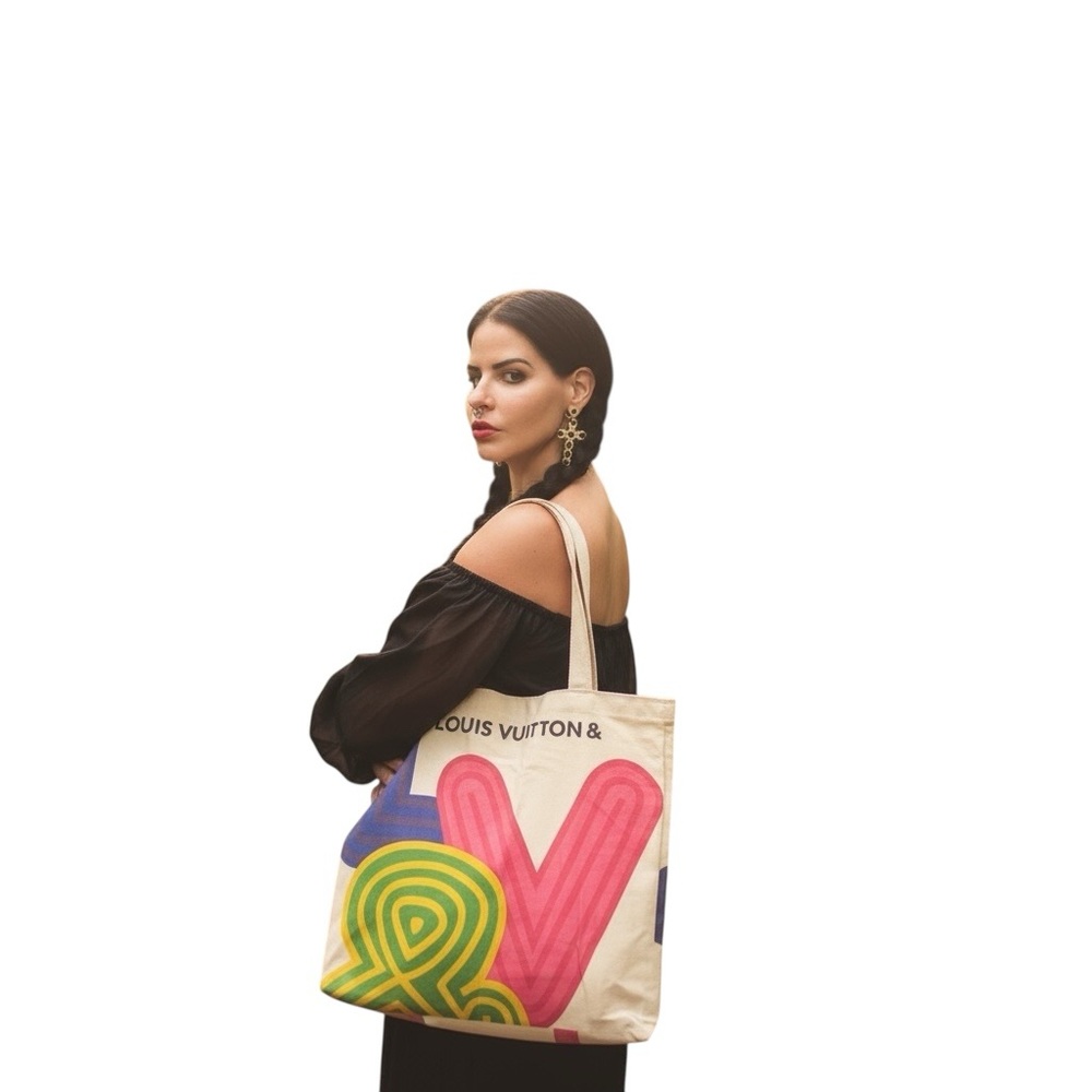 Louis Vuitton Canvas Eco tote bag Shenzhen Exhibit Limited Edition Multi colored